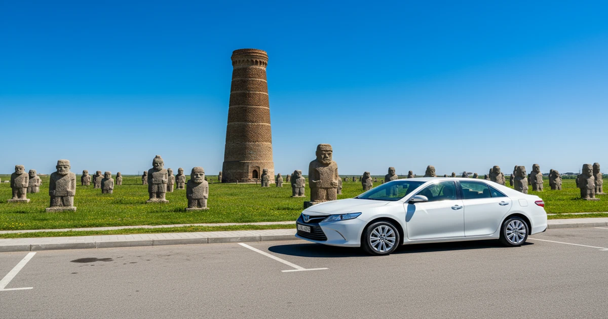 Поездка к Башне Бурана на арендованном седане
