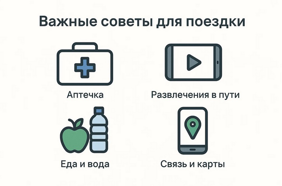 Советы для семейного путешествия на машине.