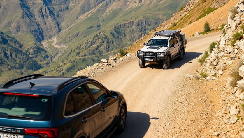 Вождение в горной местности: как правильно разъезжаться на узкой дороге.